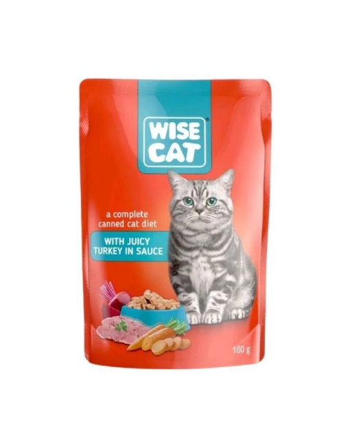 Wise Cat Wet Food with Juicy Turkey in Sauce