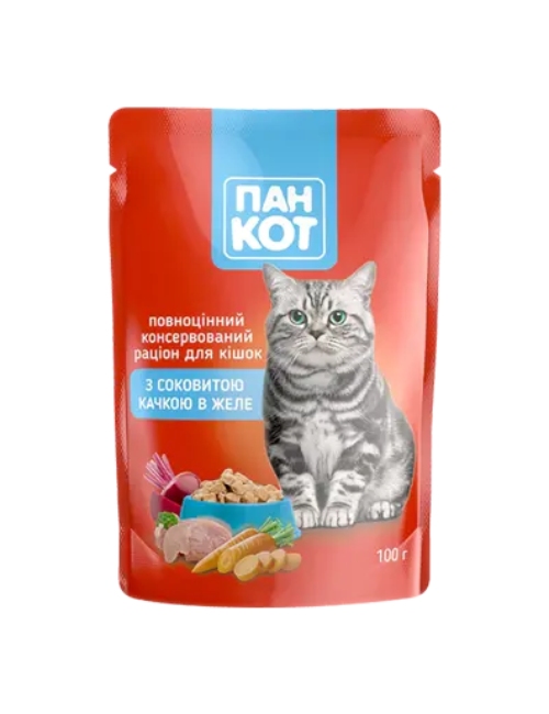 Wise Cat Wet Food with Juicy Duck in Jelly